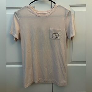 Ivory Ella Women’s Small T-Shirt with Elephant Pocket - Light Pink